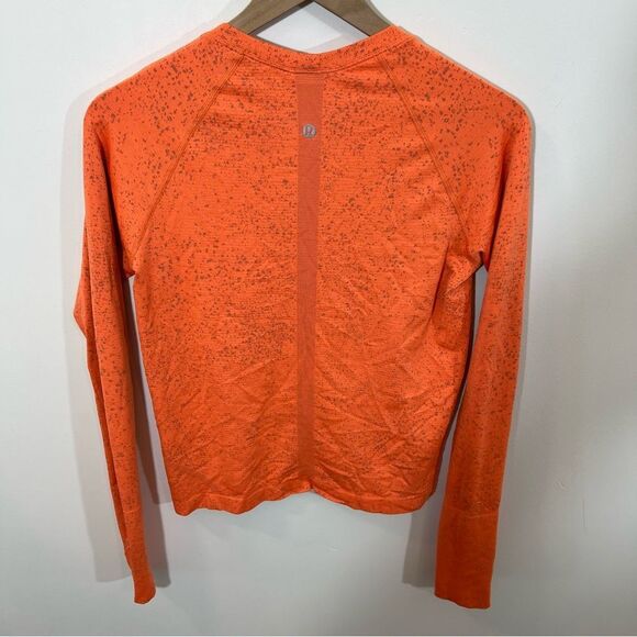 *no tag* Lululemon Swiftly Tech Long Sleeve 2.0 in Orange / Lunar Rock - Picture 8 of 11